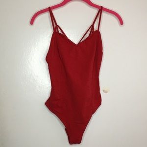 red bodysuit- forever 21